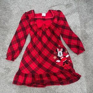 Disney Minnie Mouse fleece dress Christmas pajamas